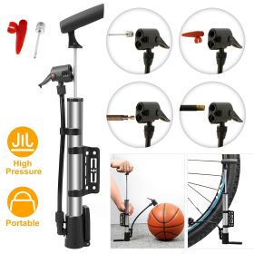 Mini Bike Pump Portable Bicycle Tire Inflator Ball Air Pump w/ Mount Frame For Mountain Road Bike