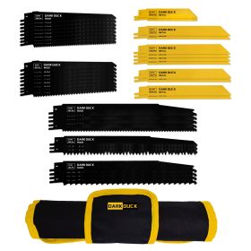 40-Piece Reciprocating Saw Blade Set - Premium Blades, Durable Wood & Metal Cutting Blades with Storage Pouch, Long-Lasting Pruning Blades