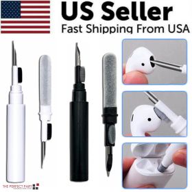Cleaning Pen For Airpods Pro 1 2 Earphones Cleaner Kit Soft Brush Case Earbuds (Brush Color: White)