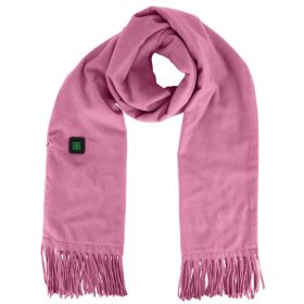 Electric Heated Winter Scarf USB Heating Neck Wrap Unisex Heated Neck Shawl Soft Warm Scarves 3 Heating Modes for Outdoor Cycling Skiing Skating (Color: Pink, size: One size)
